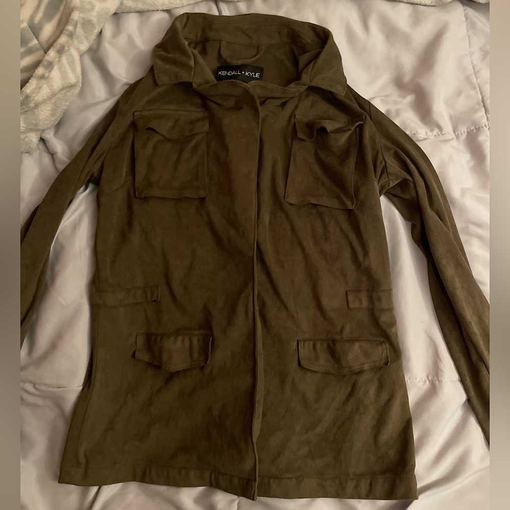 Kendall and Kylie forest green cardigan